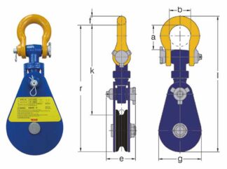 William Hackett: Yoke Snatch Block with Captive Shackle